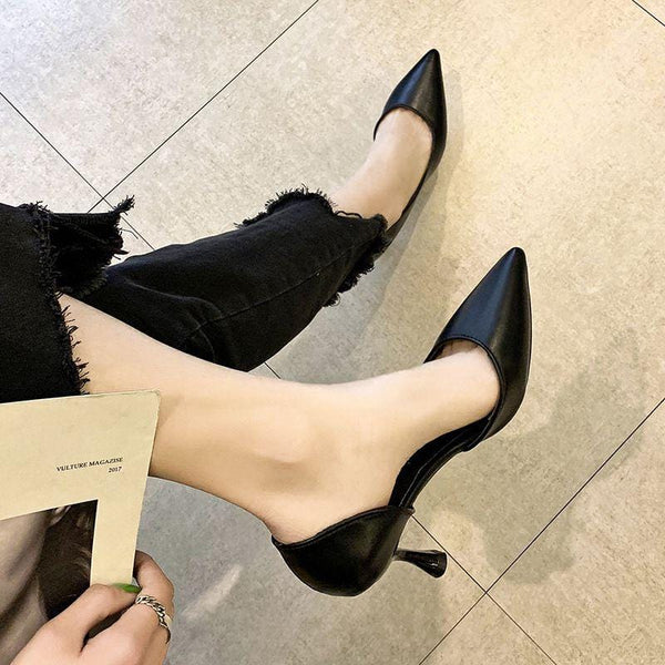 Women Sexy Pointed-toe Solid Color Stiletto Pumps Shoes