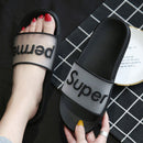 Fashion Transparent Upper Letter Pattern Women Platform Slippers Shoes