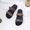 Cute Girls Comfortable Fabric Buckle Strap Upper Flatform Slippers Shoes