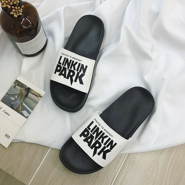 Fashion Letter Print Upper Soft Insole Slippers Shoes