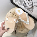 Fashion Beaded Design Outdoor Beach Flip-flop Slippers Shoes