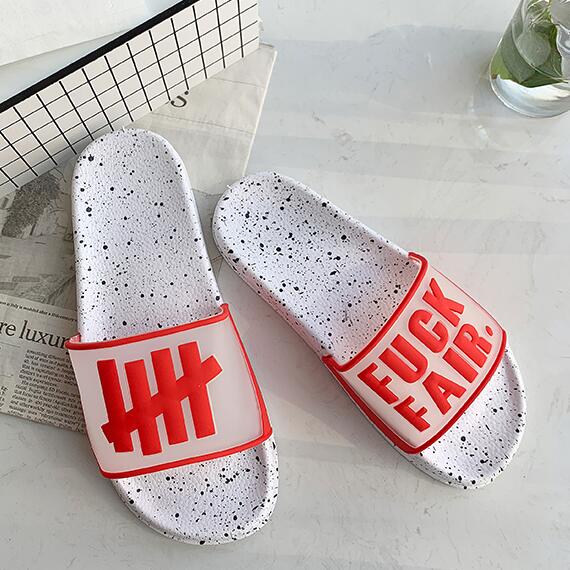 Fashion Letters Pattern Open Toe Indoor And Outdoor Slippers Shoes