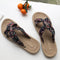 Crossed Flower Print Cloth Upper Casual Outdoor Slippers Shoes