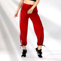 Loose Pattern Contrast Stripes Print Women Casual Sports Pants