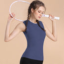 Hot Sale Backless Knotted Design Women Plain Color Sports Tee