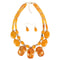 Bright Color Irregular Shape Beads Design Women Necklace Earrings Set