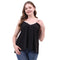 Women Plus Size Casual V Neck Black Camisole