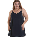 Plain Color Plus Size Women Casual Loose Pattern Chiffon Camisole