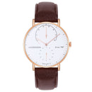 Fashion Men Simple Solid Color PU Band Business Wrist Watch
