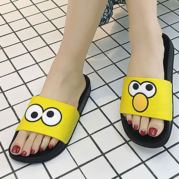 Lovely Cartoon Pattern Women Fashion Open-toe Indoor Slippers Shoes