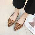 New Arrival Fashion Pointed-toe Leopard Printed Flat Slip On Shoes