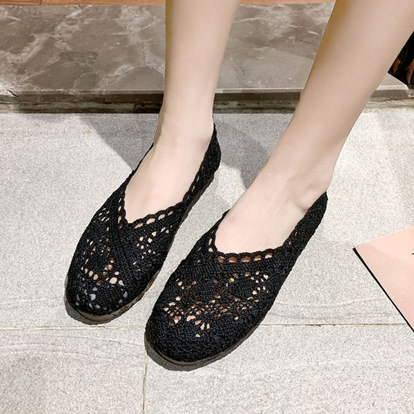 Casual Fashion Hollow Out Design Antiskid Loafers Shoes