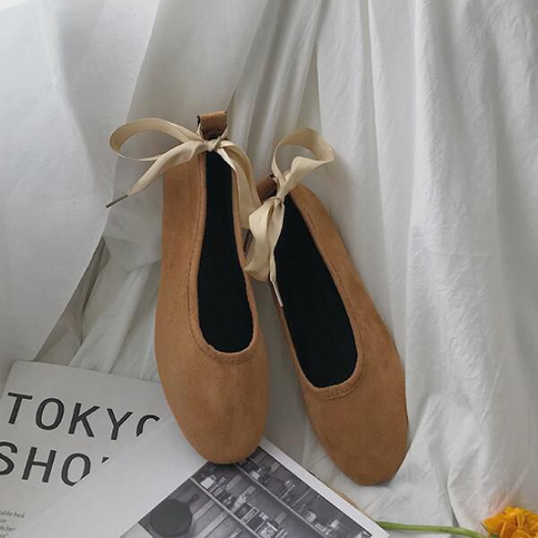 Boat Shaped Square-toe Lace-up Flat Loafers Shoes