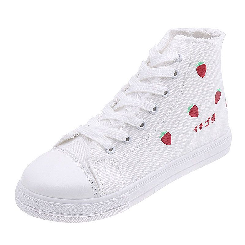 Fruits Pattern Decor Canvas High Top Casual Canvas Shoes