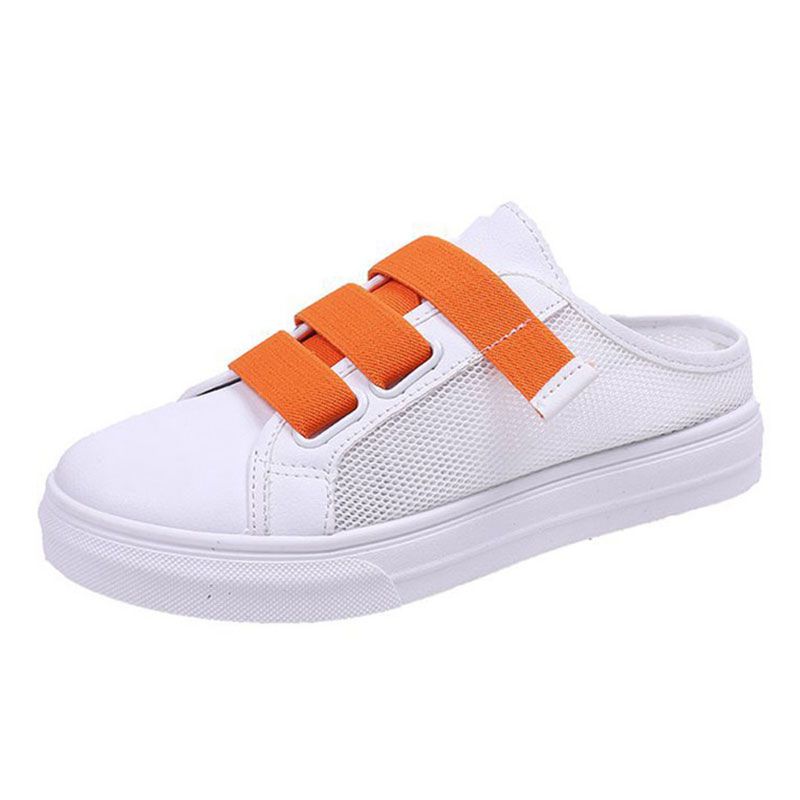 Elastic Band Design Breathable Mesh Slip On Casual Slippers Shoes