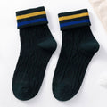 10pairs/set Campus Style Stripes Pattern Girl Bobby Sox