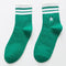 10pairs/set Women Contrast Stripes Star Detailing Breathable Cotton Socks