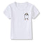 Boys Girls Pocket Print Casual White T-shirts