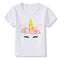 Simple Style Girls Sweet Unicorn Print Short Sleeves T-shirts