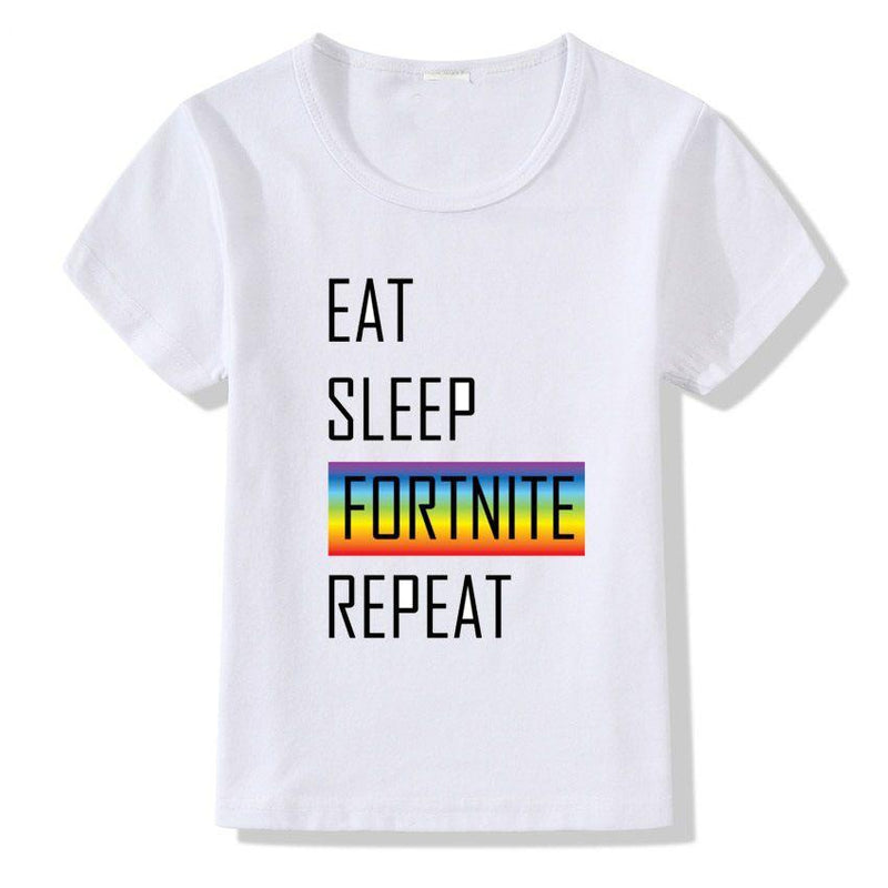 Kids Casual Letter Print Short Sleeve Tees