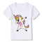 Kids Unicorn Print Short Sleeves T-shirts