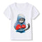 Kids Modal Short Sleeves Cat Print T-shirts