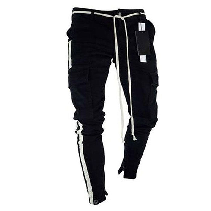 Men Cotton Line Design  Slim Fit Jeans