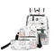 Campus Girl 3pcs/set Cute Bear Printed Zipper Design Canvas Backpack Mini Bag And Pencil Case