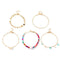 Creative Multicolor Beads Design Casual Shell Decor 4pcs/set Bracelets