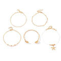 Hot Sale Summer Ocean Themed Shell Starfish 4pcs/set Exquisite Bracelets