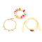 Creative Multicolor Irregular Colored Shell Beaded Boho Style 3pcs Bracelets