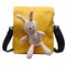Casual Cute Rabbit Decor Women Square Shape Mini Crossbody Bag