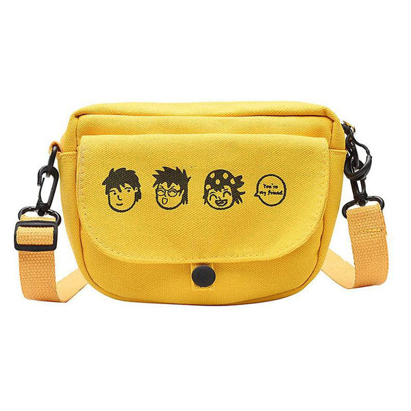 Campus Style Women Casual Crossbody Canvas Bag