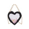 Creative Handmade Design Heart Shape Imitation Pearl Transparent PVC Metal Bag