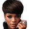 Women Natural Black Brown Color Thick Short Hair Wig