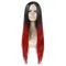 Fashion Gradient Color Women Long Length Straight Hair Wig