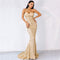 Hot-selling Style Unique Glitter Detailing Christmas Party Strapless Tube Fishtail Dress