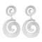 Simple Plated Alloy Screw Pattern  Alloy Double Layer Earrings