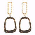 Fashion Irregular Geometric Shape Double Layer Drop Earrings