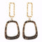 Fashion Irregular Geometric Shape Double Layer Drop Earrings