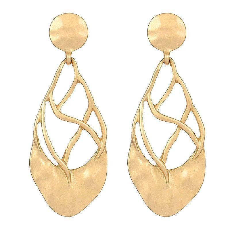 Women Creative Irregular Drop Shape Alloy Earrings