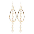 Elegant Women Fashion Imitation Pearl Tassel Drop Earrings