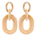 Women Creative Colored Acrylic Chunky Chain Design Drop Earrings