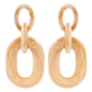 Women Creative Colored Acrylic Chunky Chain Design Drop Earrings