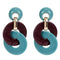 Modern Lady Unique Color Blocking Multilayer Acrylic Earrings