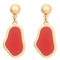 Women Fashion Candy Color Pattern Irregular Geometric Shape Drop Earrings