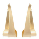 Exaggerated Screw Design Golden Color Alloy Drop Earrings