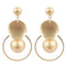 Fashion Gold Plated Multilayer Alloy Ball Exaggerated Drop Earrings