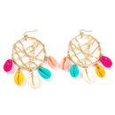 Creative Multicolor Shell Fashion Ethnic Style Drop Earrings