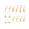 Creative Summer Cactus Leaf Multi Element 7pairs/set Alloy Earrings